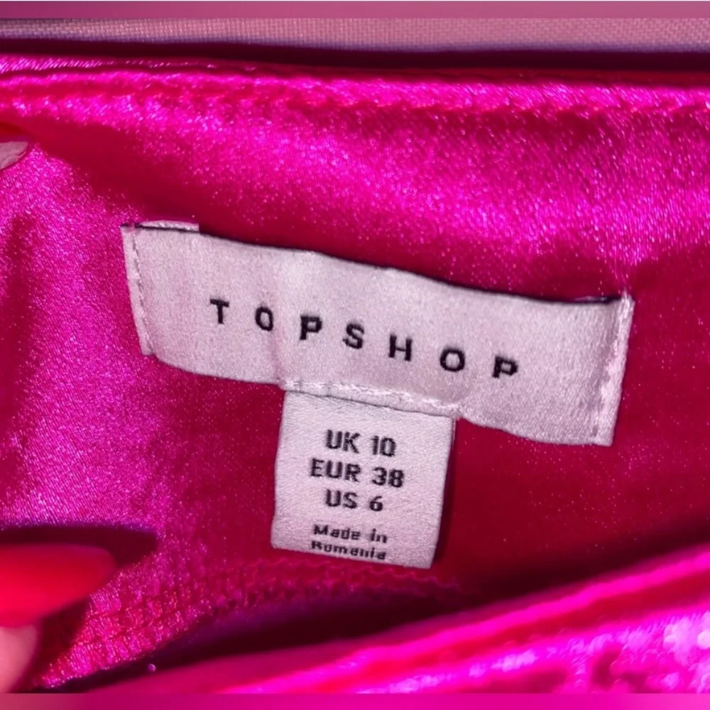 Top Shop Skirt Set Pink Fuchsia Halter Straples Hot Summer Island 6 Small/Medium - Picture 4 of 16